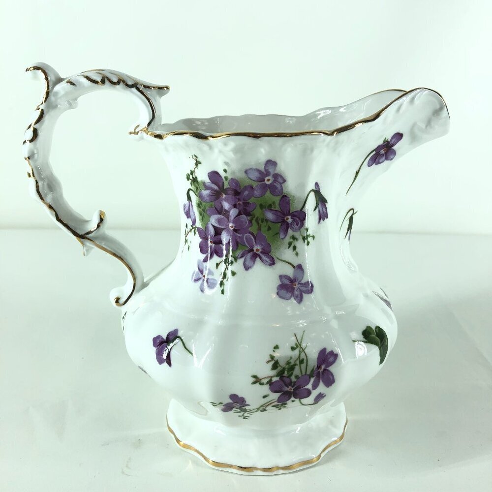 Hammersley Victorian Violets From England's Countryside Bone China Pitcher